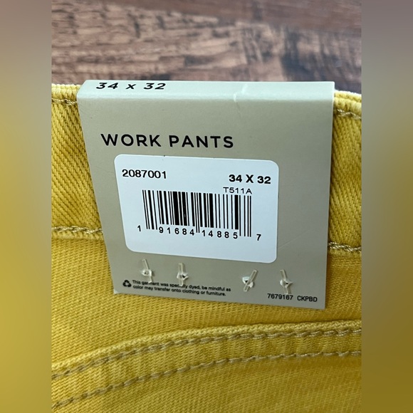 Lee Work Pants x The Hundreds 'Yellow' (size mens W34xL32) - Picture 10 of 15